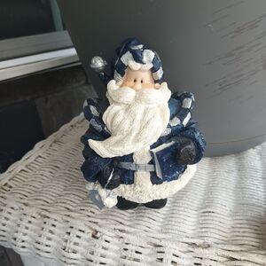 Blue and White Santa Figurine